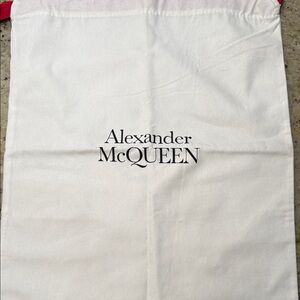 Alexander McQueen Cream Logo Dust Bag